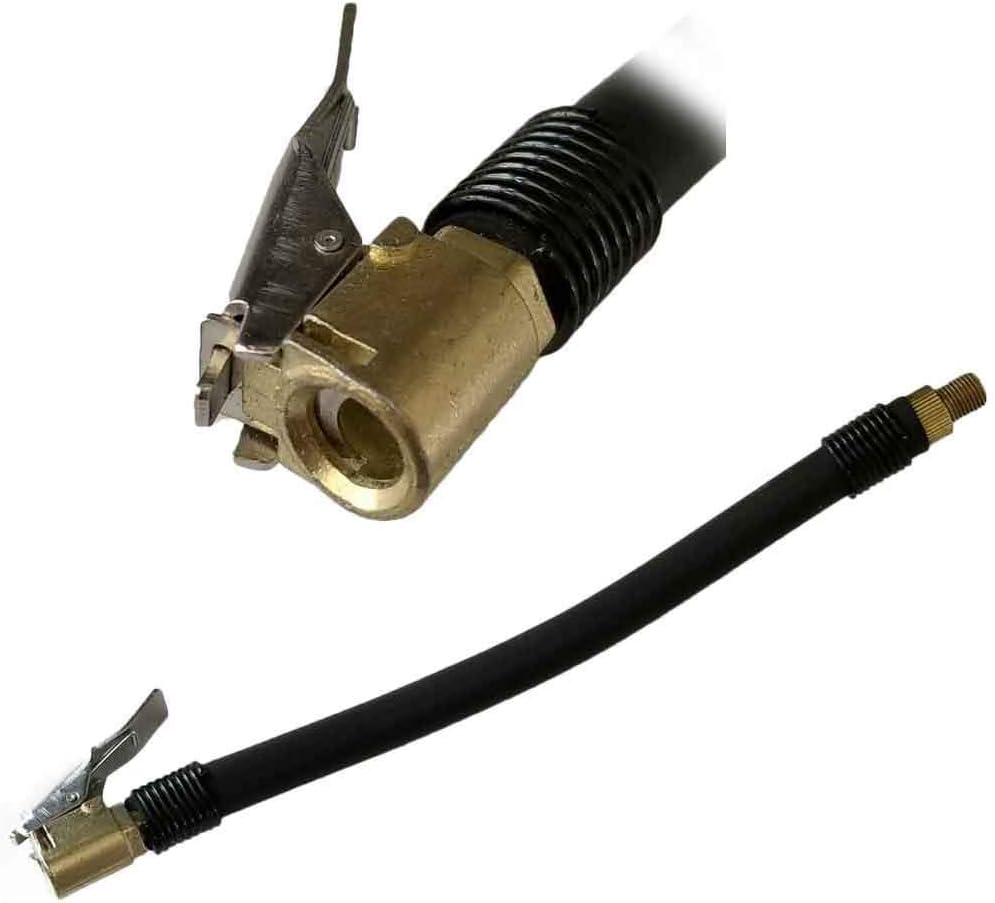 Jamie Valve Air Rubber Hose Locking Tire Chuck,Tire Inflator Pump Hose Adapter with Rubber Hose