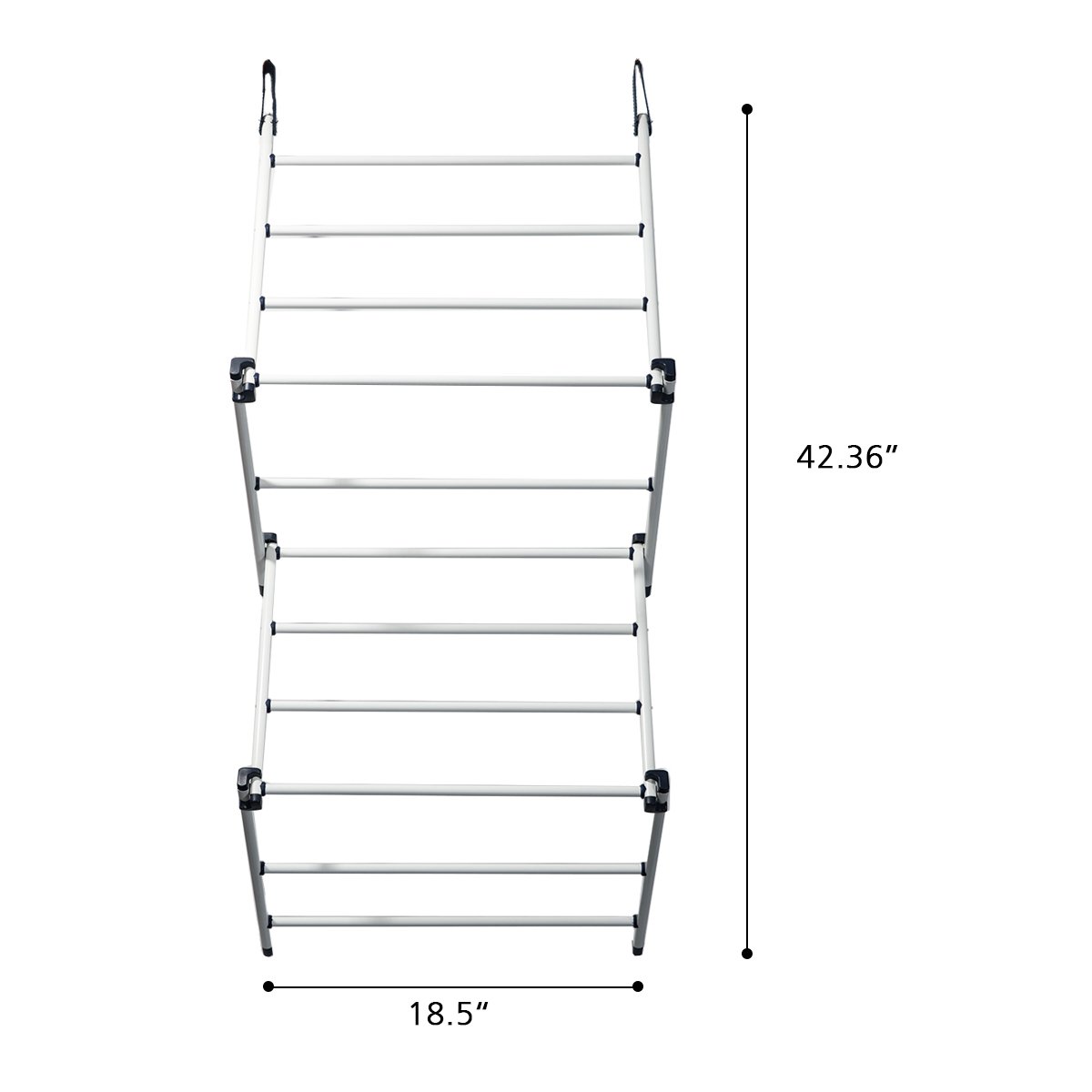 Drynatural Over the Door Organizer Foldable Steel Drying Rack for Towel