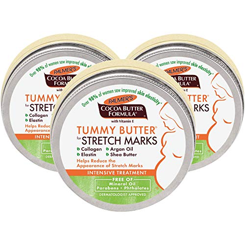 Palmer’s Cocoa Butter Formula Tummy Butter Balm for Stretch Marks and Pregnancy Skin Care, 4.4 Ounces (Pack of 3)