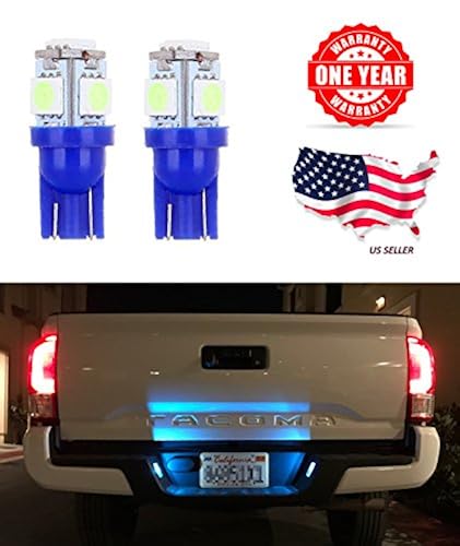 blue license plate light