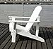 Outsunny Adirondack Outdoor Patio Lounge Chair, White