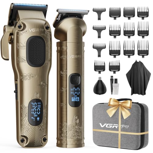 VGRPRO Hair Trimmer for Men, Professional, Wireless Hair Trimmer Professional for Hair Trimmer, Men's Hair Trimmer and Trimmer Set, Electric Trimmer Men with Package Box (Gloden)