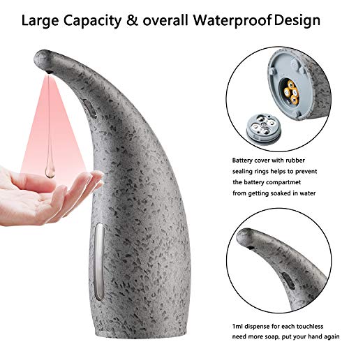 QOSDA Automatic Soap Dispenser, 300ml Touchless Soap Dispenser, Auto