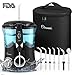 Dental Water Flosser Teeth Cleaner - Ovonni Electric Oral Irrigator with 7 Interchangeable Jet Tips and 10 Pressure Settings for Teeth, Braces, High Capacity 600ML Water Tank for Whole Family Black
