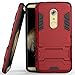 Axon 7 Case, ZTE Axon 7 Case, MicroP(TM) Dual Layer Armor Hard Slim Hybrid Kickstand Phone Cover Case for ZTE Axon 7 (Red Kickstand Case)