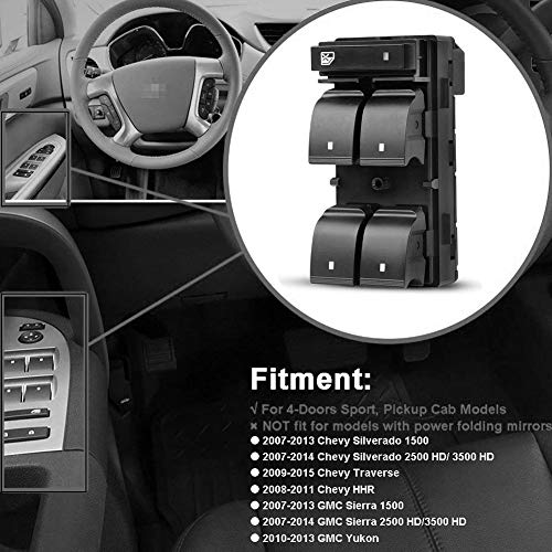 image for MARSAUTO Driver Side Power Window Master Control Switch for Chevy Silv