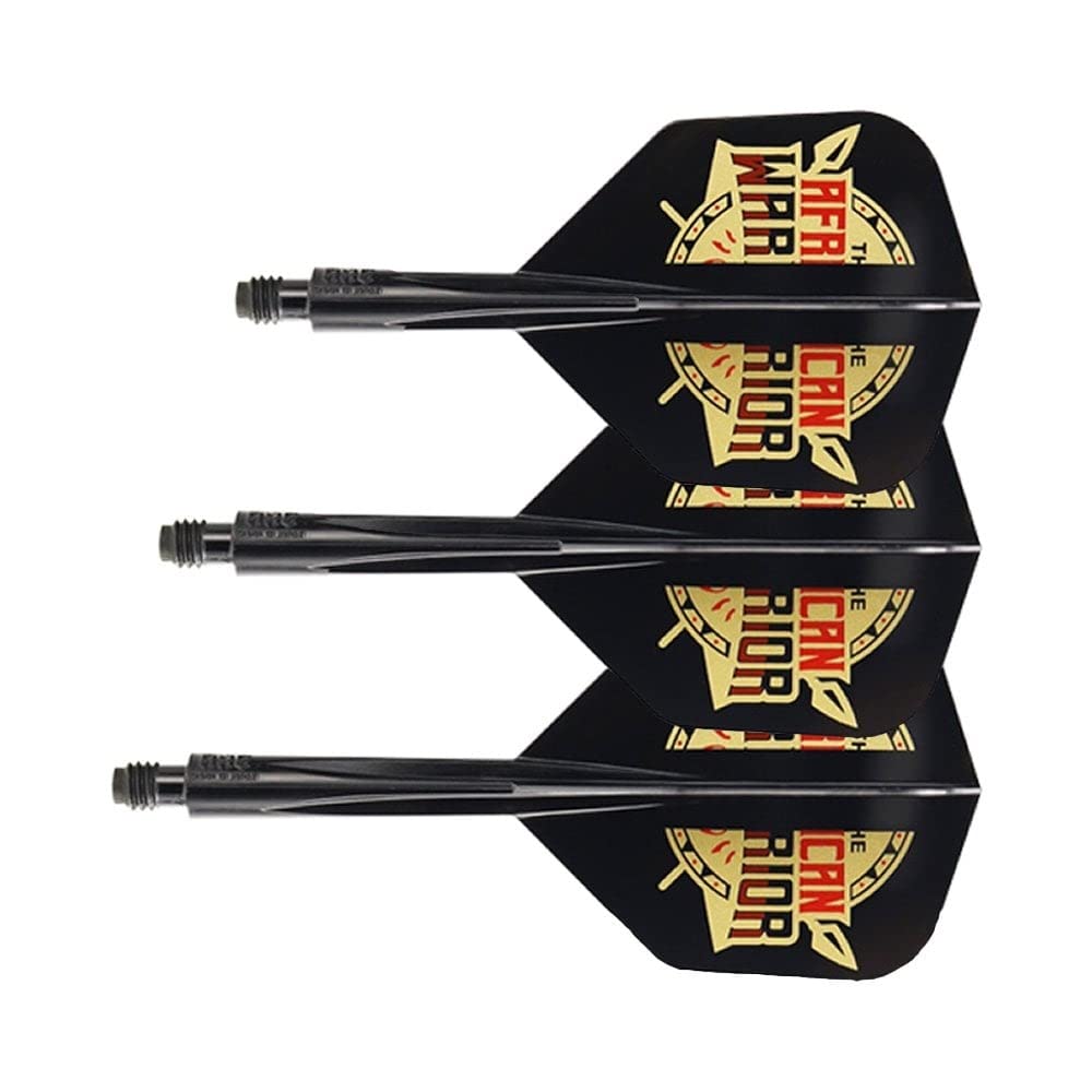 Trinidad Condor AXE | Inspiration 2 Dart Flights | Black | Shape Type | Long 33.5mm | 3‑Piece Integrated Shaft & Flight Set.
