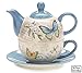 Butterfly Garden Duo Teapot with Teapot,Teacup and Saucer