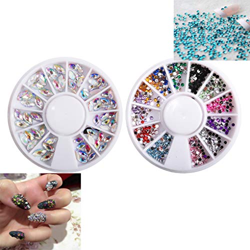 Nail Art Set Professional DIY Nail Art Supplies with 10pcs Nail Painting Brush, 5pcs Wood Dotting Pen,10pcs Multicolored Nail Striping Tape etc,Nail Art Tools Manicure Kits Various (color-1)