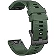 ANCOOL for Fenix 7X Watch Band/Fenix 6X Pro Watch Band/Fenix 5X Band 26mm Watch Bands Compatible with Fenix 6X/7X Pro/5X Plus/3 Smartwatch(Army Green)
