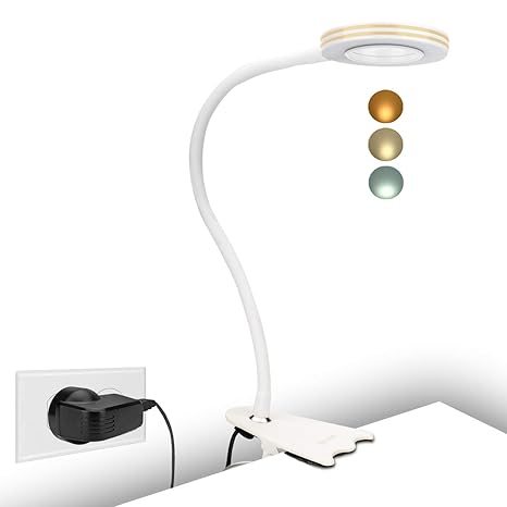 Cesunlight Clip Light 8w Clamp Bed Desk Lamp Bedside Led Reading
