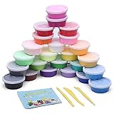 Becheapy Air Dry Clay Gifts for Kids, Portable 24 Colorful Ultra Light Molding Magic Non-Toxic Clay & Dough, Creative Art DIY Crafts