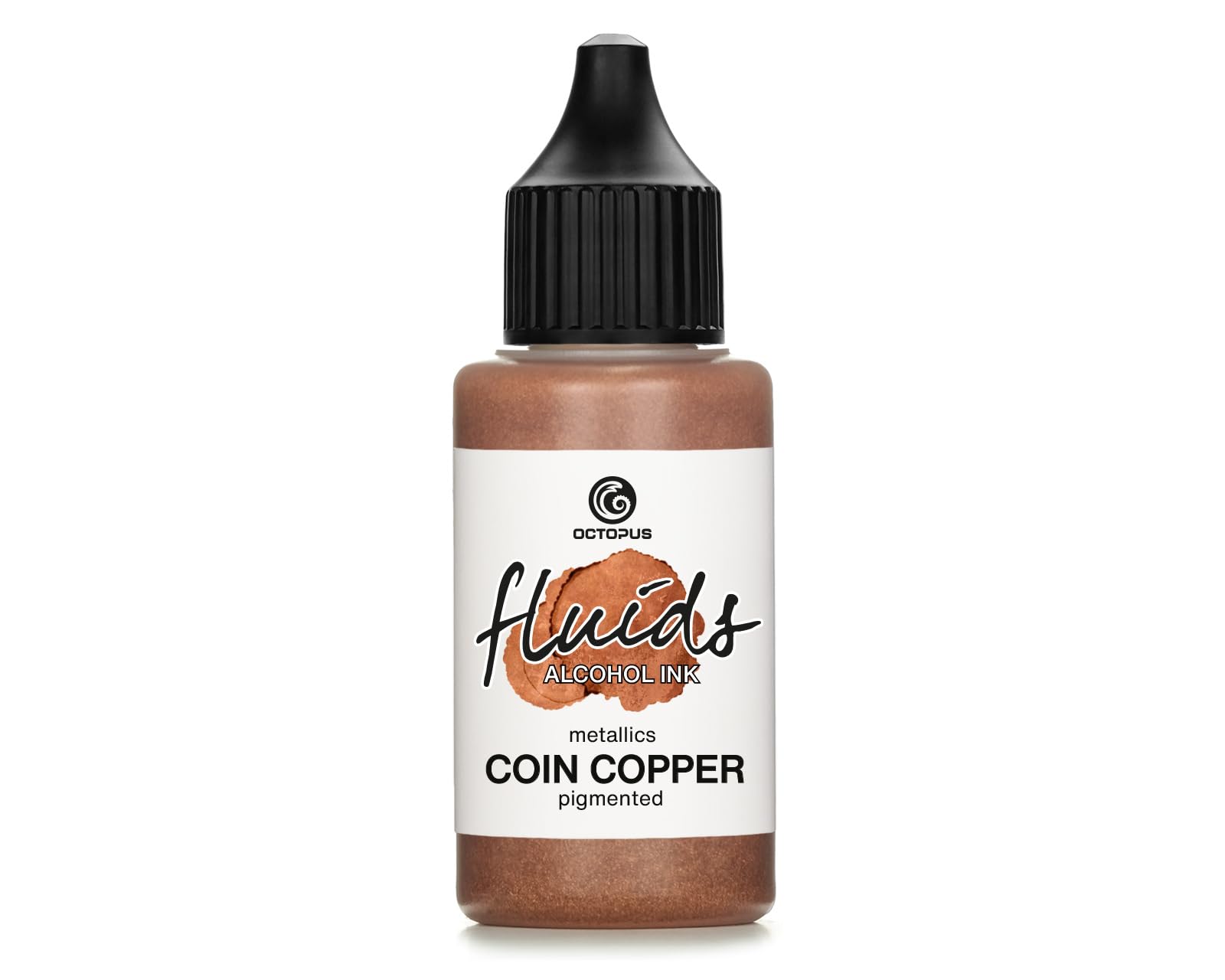 30ml Fluids Alcohol Ink Coin Copper for Fluid Art and Resin, Metallic Copper