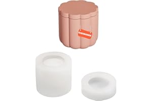 BOOWAN NICOLE Concrete Planter Molds Candle Jar Silicone Mould DIY Bathroom Accessories Set Making Tools