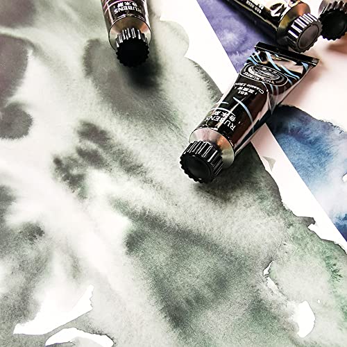 Paul Rubens Watercolor Paint Set, 6 Tubes *15ml, Granulating, and