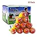 12 Pack Flying Foam Foam Missile Footballs with Tails, Sports Aero Pocket Flyers Toys for Kids Outdoor Backyard Activities, Games, Party Favors (9 Inches)