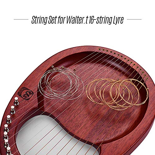 Muslady Walter.t A16X Lyre Harp String Set for Walter.t WH-16 16-string Lyre, 16pcs/set