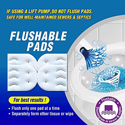 Disposable Toilet Brush flushable refill, Lemon Scent, Stain Removing