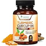 Turmeric Curcumin Max Potency 95% Curcuminoids 1950mg with Bioperine Black Pepper for Best Absorption, Anti-Inflammatory Joint Relief, Turmeric Supplement Pills by Natures Nutrition - 60 Capsules