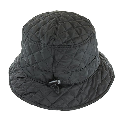 thumbnail image 2 of Foldable Water Repellent Quilted Rain Hat - Adjustable Drawstring Bucket Cap For Women 2 of 12