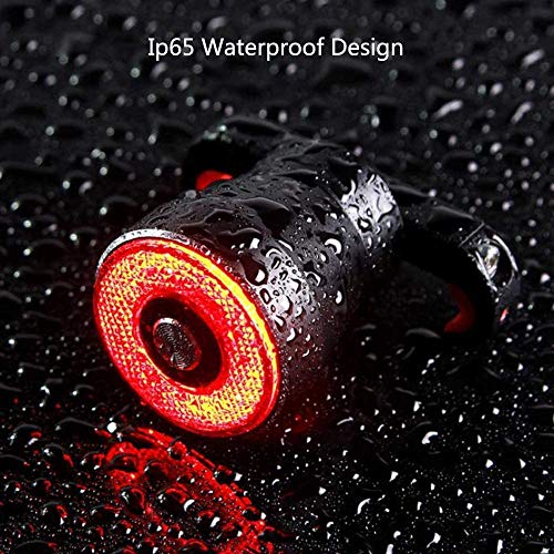 XIAOKOA Smart Bike Tail Light, Bicycle Lights with USB Rechargeable Bike Brake Lights, Colorful Cycling Taillights with Waterproof Rear Bike Lights for Mountain Cycling Taillights, and Road Bike