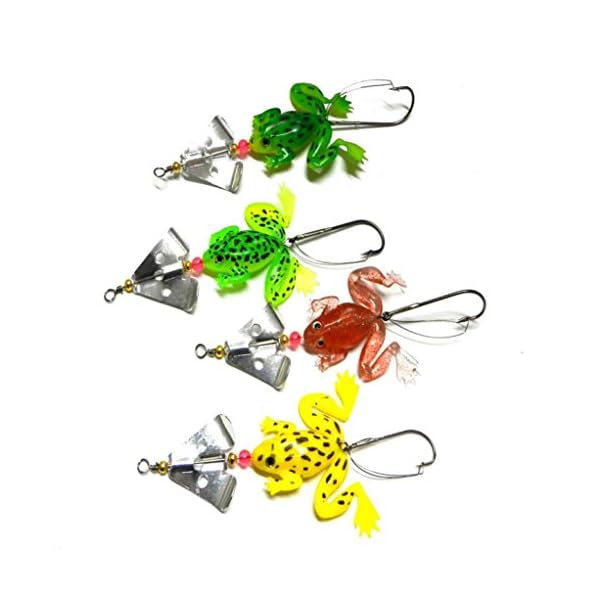 Laimeng4pcs-Rubber-Frog-Soft-Fishing-Lures-Bass