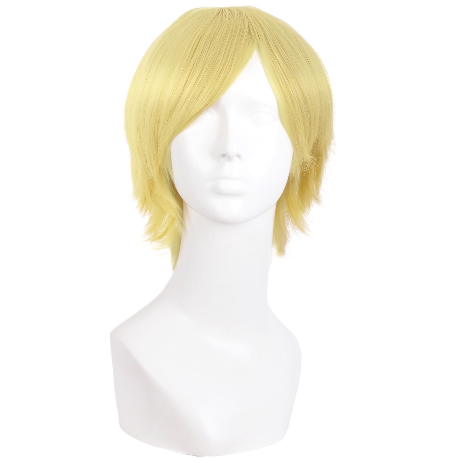 MapofBeauty Cosplay Costume Men's Short Straight Wig (Blonde)