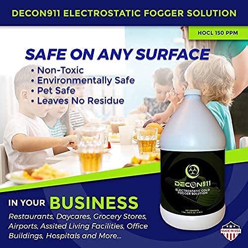 DECON911 Hypochlorous Acid for Foggers Compatible with ULV Cold