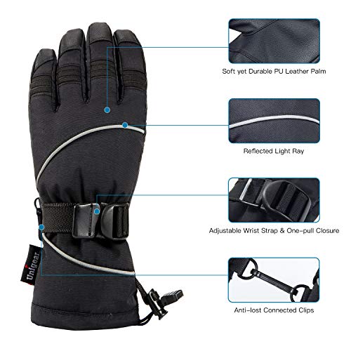 image for Unigear Ski Gloves, Waterproof Thinsulate Winter Warm Snowboard Snow T