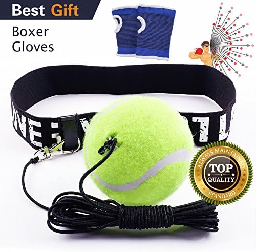 GKCI Boxing Reflex Ball, Boxing Fight Ball with Headband for Boxer Reflex Training to improve Reactions and Speed, Boxing Gym Equipment for Both Training and Fitness