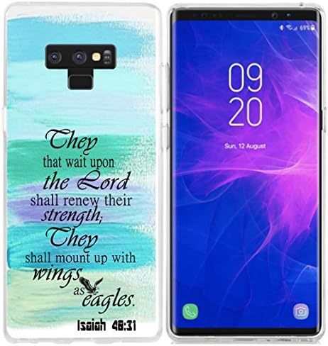 Case for Galaxy Note 9 Bible Verse - Topgraph [Anti-Scratch Shock Rubber Slim Fit Clear with Design Full Coverage] Replacement Bumper Compatible for Samsung Note 9 [Christian Rubber]