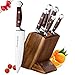Emojoy Knife set,Kitchen Knife Set,Wooden Block 6 Pieces Knife Set with Block,German Stainless Steel,Gyutou Knives
