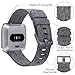 QIBOX Bands Compatible with Versa, Woven Fabric Wrist Strap Watch Special Edition Replacement Bands Classic Square Stainless Steel Buckle Compatible with Versa Smart Watch