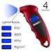 Digital Tire Air Pressure Gauge, Easy to Read LCD Display with 4 Ranges Best for Car Trucks and Bicycles, Fast and Accurate Readings by Stalwart- Red
