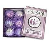 100% Organic Vive Bold Bath Bombs Set of 6 - Made with Therapeutic Fragrances
