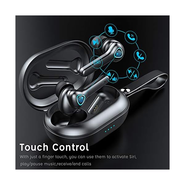 Motast-Wireless-Headphones-Wireless-Earbuds-with-CVC-80-Noise-Reduction-Bluetooth-50-Headphones-with-HD-HiFi-Stereo-IP7-Waterproof-Bluetooth-Earphones-Touch-Control-Built-in-Mic-30H-Playtime Wireless Earbuds, Wireless Headphones Sport Bluetooth 5.1 Headphones In Ear with Mic, IP7 Waterproof Wireless Earphones…