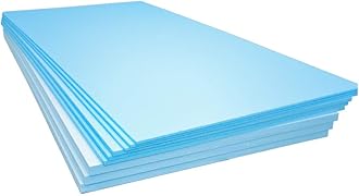 XPS Foam Insulation Boards 1200 x 600 x 10mm - Electric and Water Underfloor Heating Tile Laminate Underlay Thermal Extruded Polystyrene Insulation Sheets (31, 1200 x 600 x 10mm)
