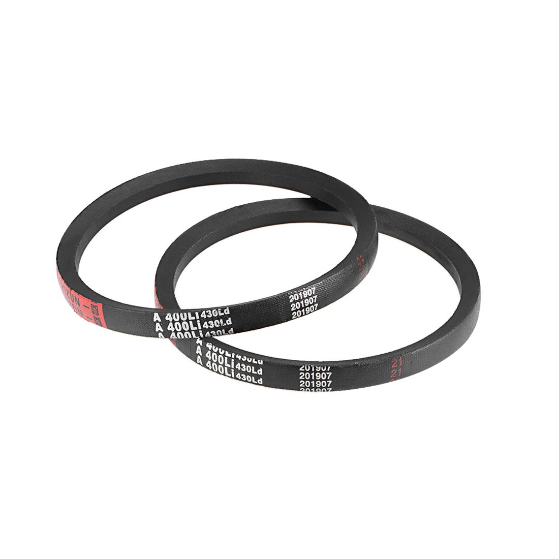 uxcell A400 V-Belts 400mm Inner Girth 13mm Top Width 8mm Thickness A-Section Rubber Drive Transmission Belt 2pcs