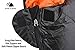 Hyke & Byke Eolus 15 F Hiking & Backpacking Sleeping Bag - 3 Season, 800FP Goose Down Sleeping Bag - Ultralight - Black/Clementine - 87in - Long