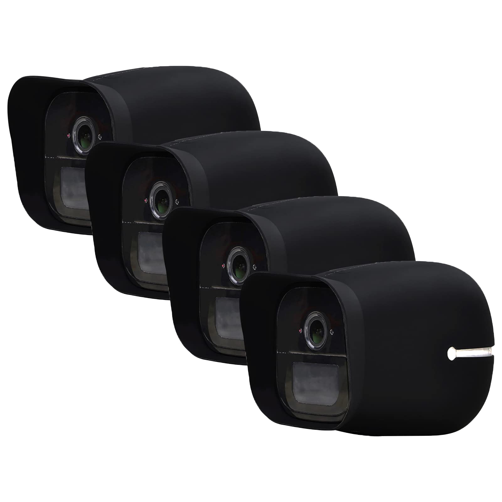 Hisewen 4 Pack Black Silicone Skins Case Cover for Arlo Go Camera, Outdoor Protection, UV-Resistant & Waterproof