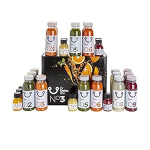 DrDetoxBox 3 Day Detox Juice Cleanse – 27 Freshly Cold Pressed Juices for Fasting, Weight Loss or Metabolic Diet, incl. Manual