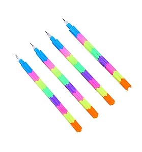 iMagitek 12 Pack Building Blocks Pencils for Kids Party Favors