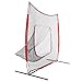 SONGMICS Baseball Net, Portable Softball Net, with Carry Bag, Ground Stakes, for Hitting and Batting Practice, Red, USBN77RD