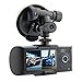 Haoponer 2.7 Inch LCD Car DVR Vehicle Safety Backup Dashboard Dual Camera Recorder Dash Cam 140 Wide Angle with GPS Logger G-sensor Loop Recording