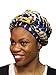 Blue and Orange African Print Ankara Modu Hat Pre-tied Head wrap