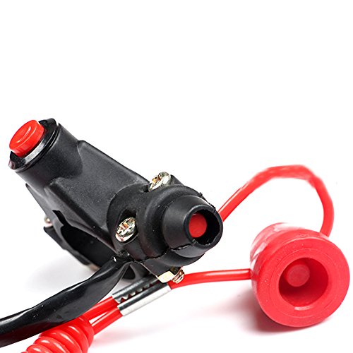 Oda Universal Engine Stop Kill Tether Switch Lanyard for ATV Racing Emergency Kill Switch ATV Quad Dirt Bike Handlebar Mount Tether Engine