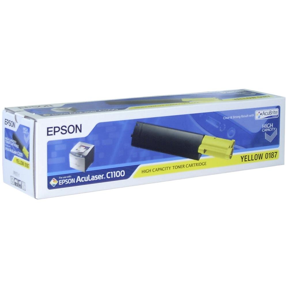 Epson Aculaser C13S050187 yellow toner cartridge C1100 C110N AL-C1100 AL-C1100N S050187