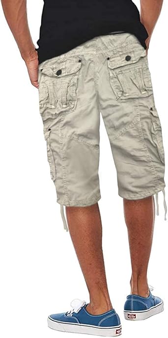 fried denim cargo shorts