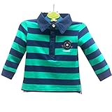 Topprom Baby Boy Cotton Sweater Shirt Long Sleeve Jersey POLO-Shirt for 3M 6M 12M 18M 24M (6-12M, Green)