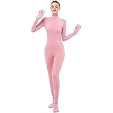 UINASH Long Sleeve Unitard Mock Turtleneck Full Body Spandex Footed Bodysuit Costume Jumpsuit Adult Unisex